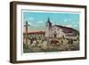 Mission Santa Clara de Asis - Santa Clara, CA-Lantern Press-Framed Art Print