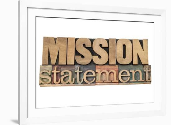 Mission Statement-PixelsAway-Framed Art Print