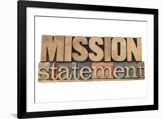 Mission Statement-PixelsAway-Framed Art Print