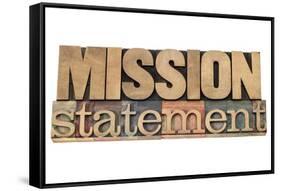 Mission Statement-PixelsAway-Framed Stretched Canvas