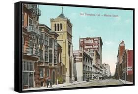 Mission Street, San Francisco, California-null-Framed Stretched Canvas