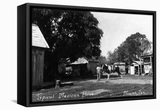 Mission, Texas - Typical Mexican Home-Lantern Press-Framed Stretched Canvas