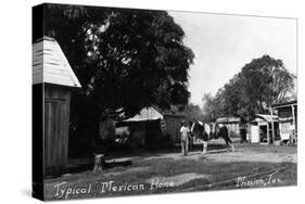 Mission, Texas - Typical Mexican Home-Lantern Press-Stretched Canvas