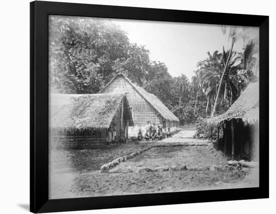 Mission, Ureparapara, Torba Province, Vanuatu, 1885-null-Framed Giclee Print