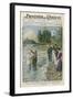 Missionaries of the Seventh Day Adventists Baptise Italian Converts in the River Addo Near Milano-Achille Beltrame-Framed Art Print