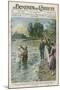 Missionaries of the Seventh Day Adventists Baptise Italian Converts in the River Addo Near Milano-Achille Beltrame-Mounted Art Print