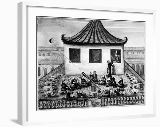 Missionaries Showing the King of Siam a Solar Eclipse-null-Framed Giclee Print