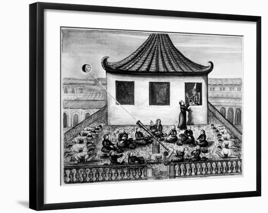 Missionaries Showing the King of Siam a Solar Eclipse-null-Framed Giclee Print