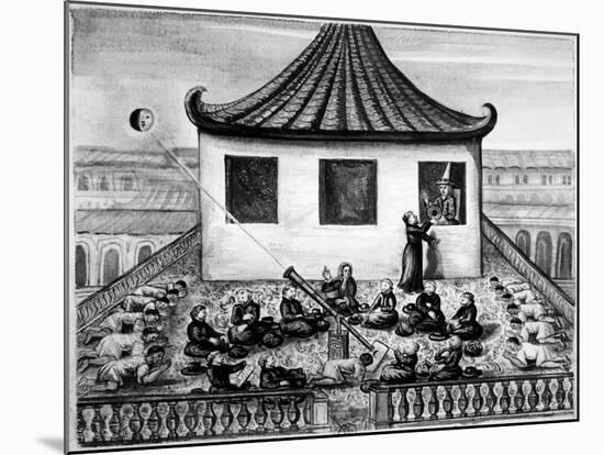 Missionaries Showing the King of Siam a Solar Eclipse-null-Mounted Giclee Print