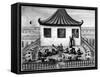 Missionaries Showing the King of Siam a Solar Eclipse-null-Framed Stretched Canvas