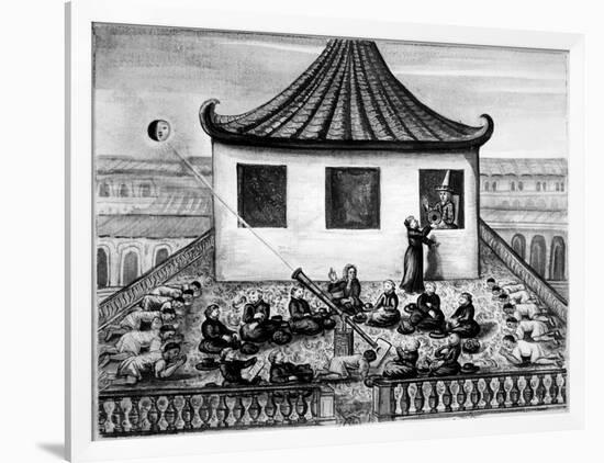 Missionaries Showing the King of Siam a Solar Eclipse-null-Framed Giclee Print