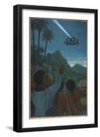 Missionary and 37 Others See a Hovering Saucer At Boianai-Michael Buhler-Framed Art Print