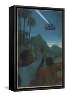 Missionary and 37 Others See a Hovering Saucer At Boianai-Michael Buhler-Framed Stretched Canvas