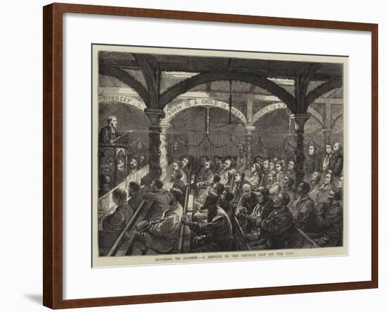 Missions to Seamen, a Service in the Church Ship on the Tyne-null-Framed Giclee Print
