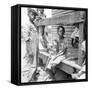 Mississippi African American children, 1936-Dorothea Lange-Framed Stretched Canvas