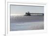 Mississippi, Bay St Louis. Shorebirds and Pier Seen from Marina-Trish Drury-Framed Photographic Print