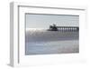 Mississippi, Bay St Louis. Shorebirds and Pier Seen from Marina-Trish Drury-Framed Photographic Print