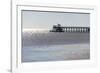 Mississippi, Bay St Louis. Shorebirds and Pier Seen from Marina-Trish Drury-Framed Photographic Print