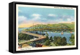 Mississippi High Bridge, Winona, Minneapolis-null-Framed Stretched Canvas