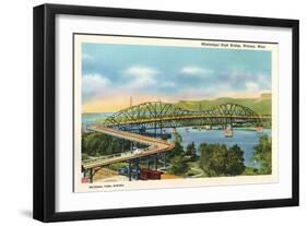 Mississippi High Bridge, Winona, Minneapolis-null-Framed Art Print