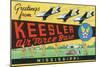 Mississippi - Keesler Air Force Base, Large Letter Scenes-Lantern Press-Mounted Art Print