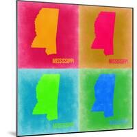 Mississippi Pop Art Map 2-NaxArt-Mounted Art Print