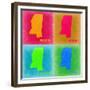 Mississippi Pop Art Map 2-NaxArt-Framed Premium Giclee Print