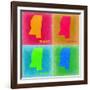 Mississippi Pop Art Map 2-NaxArt-Framed Art Print