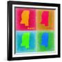 Mississippi Pop Art Map 2-NaxArt-Framed Art Print