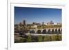 Mississippi River and City Skyline, Minneapolis, Minnesota, USA-Walter Bibikow-Framed Photographic Print