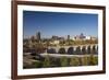 Mississippi River and City Skyline, Minneapolis, Minnesota, USA-Walter Bibikow-Framed Photographic Print
