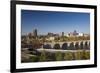 Mississippi River and City Skyline, Minneapolis, Minnesota, USA-Walter Bibikow-Framed Photographic Print