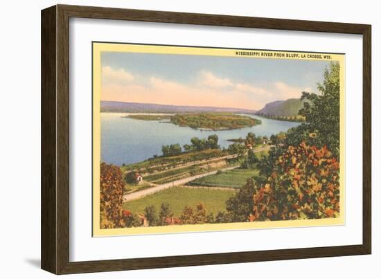 Mississippi River at La Crosse, Wisconsin-null-Framed Art Print