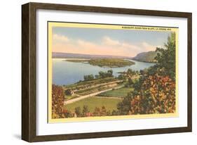 Mississippi River at La Crosse, Wisconsin-null-Framed Art Print