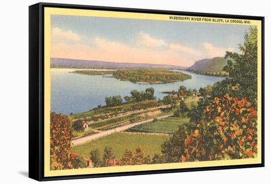 Mississippi River at La Crosse, Wisconsin-null-Framed Stretched Canvas