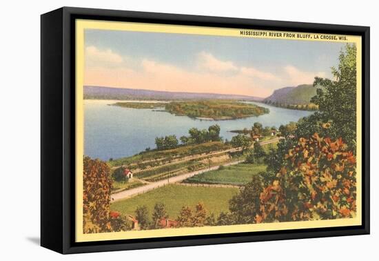 Mississippi River at La Crosse, Wisconsin-null-Framed Stretched Canvas