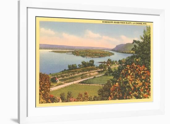 Mississippi River at La Crosse, Wisconsin-null-Framed Art Print