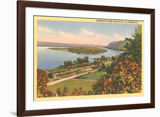 Mississippi River at La Crosse, Wisconsin-null-Framed Art Print