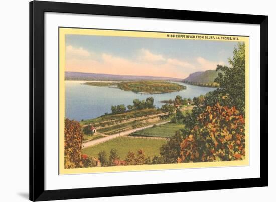 Mississippi River at La Crosse, Wisconsin-null-Framed Art Print