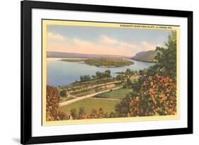 Mississippi River at La Crosse, Wisconsin-null-Framed Art Print