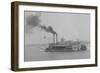 Mississippi River Boat, the "American" Paddle Wheels Her Way Along the River-null-Framed Art Print
