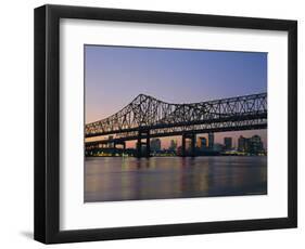 Mississippi River Bridge, New Orleans, Louisiana, USA-Charles Bowman-Framed Photographic Print