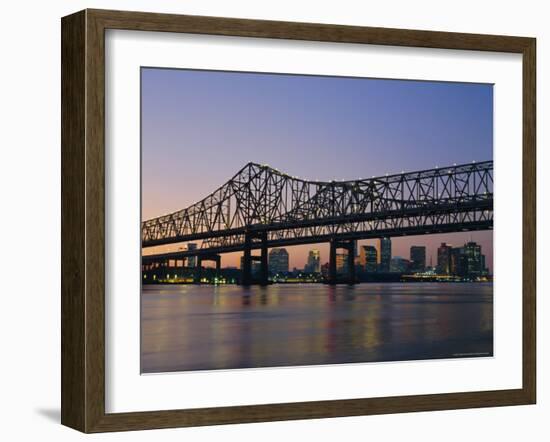 Mississippi River Bridge, New Orleans, Louisiana, USA-Charles Bowman-Framed Photographic Print