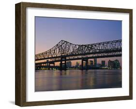 Mississippi River Bridge, New Orleans, Louisiana, USA-Charles Bowman-Framed Photographic Print