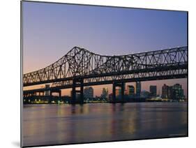 Mississippi River Bridge, New Orleans, Louisiana, USA-Charles Bowman-Mounted Photographic Print