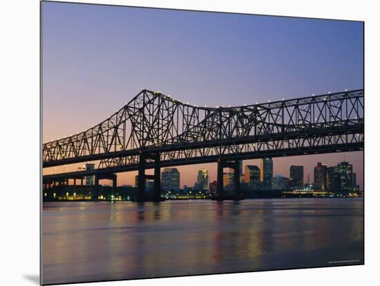 Mississippi River Bridge, New Orleans, Louisiana, USA-Charles Bowman-Mounted Photographic Print