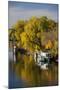 Mississippi River Houseboats, Autumn, Minneapolis, Minnesota, USA-Walter Bibikow-Mounted Photographic Print