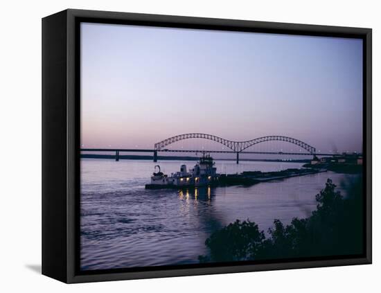 Mississippi River, Memphis, Tennessee, United States of America (U.S.A.), North America-Ursula Gahwiler-Framed Stretched Canvas