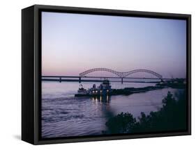 Mississippi River, Memphis, Tennessee, United States of America (U.S.A.), North America-Ursula Gahwiler-Framed Stretched Canvas