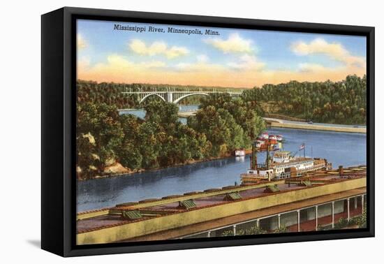 Mississippi River, Minneapolis, Minnesota-null-Framed Stretched Canvas